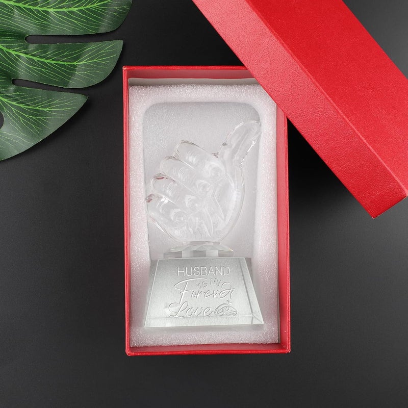 PRSTENLY Gifts for Husband Crystal Keepsakes, Husband Birthday Gift Engraved Crystal Decor, to my Husband Gifts Anniversary Valentines Day Fathers Day Wedding Christmas Gifts for Him Husband from Wife - Image 3